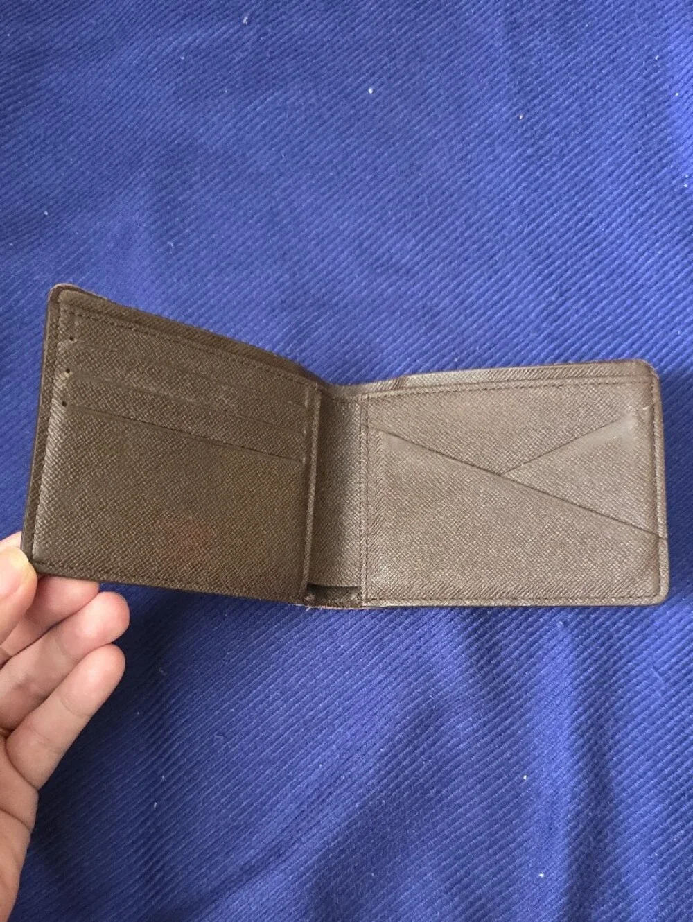 Classic Check Pattern Men's Bifold Wallet - Brown
